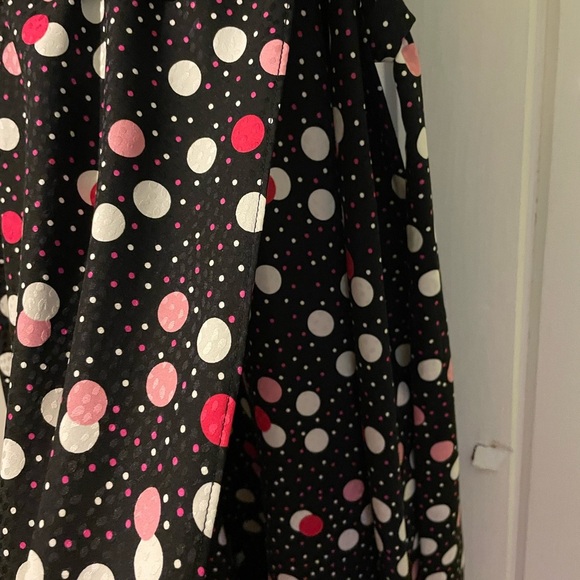 Karl Lagerfeld hi-low wrap Polk-a-dot dress-size8 like new - Picture 5 of 13